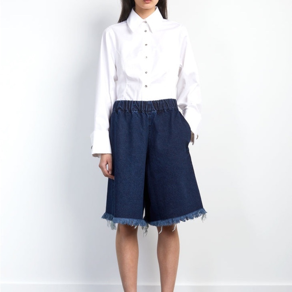 MARQUES ' ALMEIDA Track Suit Denim Shorts